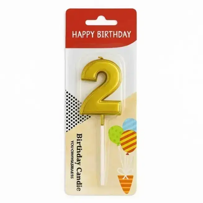 GOLDEN NUMBER CANDLE 2