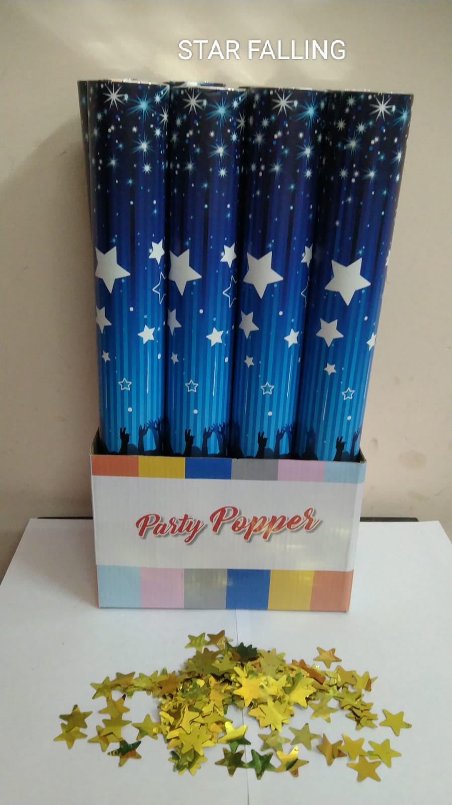 40 CM FANCY PARTY POPPER (STAR) PACK OF 12