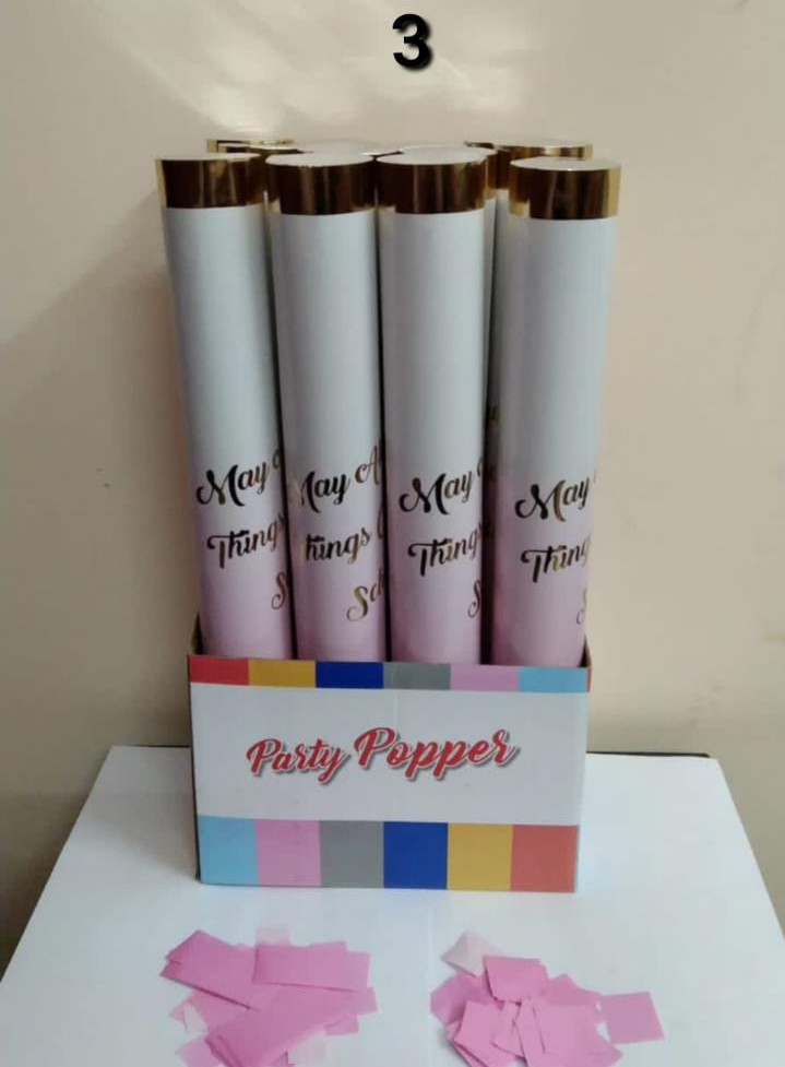 40 CM FANCY PARTY POPPER (PINK) PACK OF 12