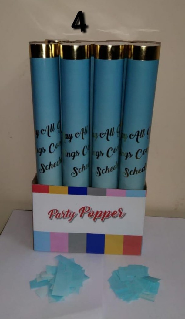 40 CM FANCY PARTY POPPER (BLUE) PACK OF 12