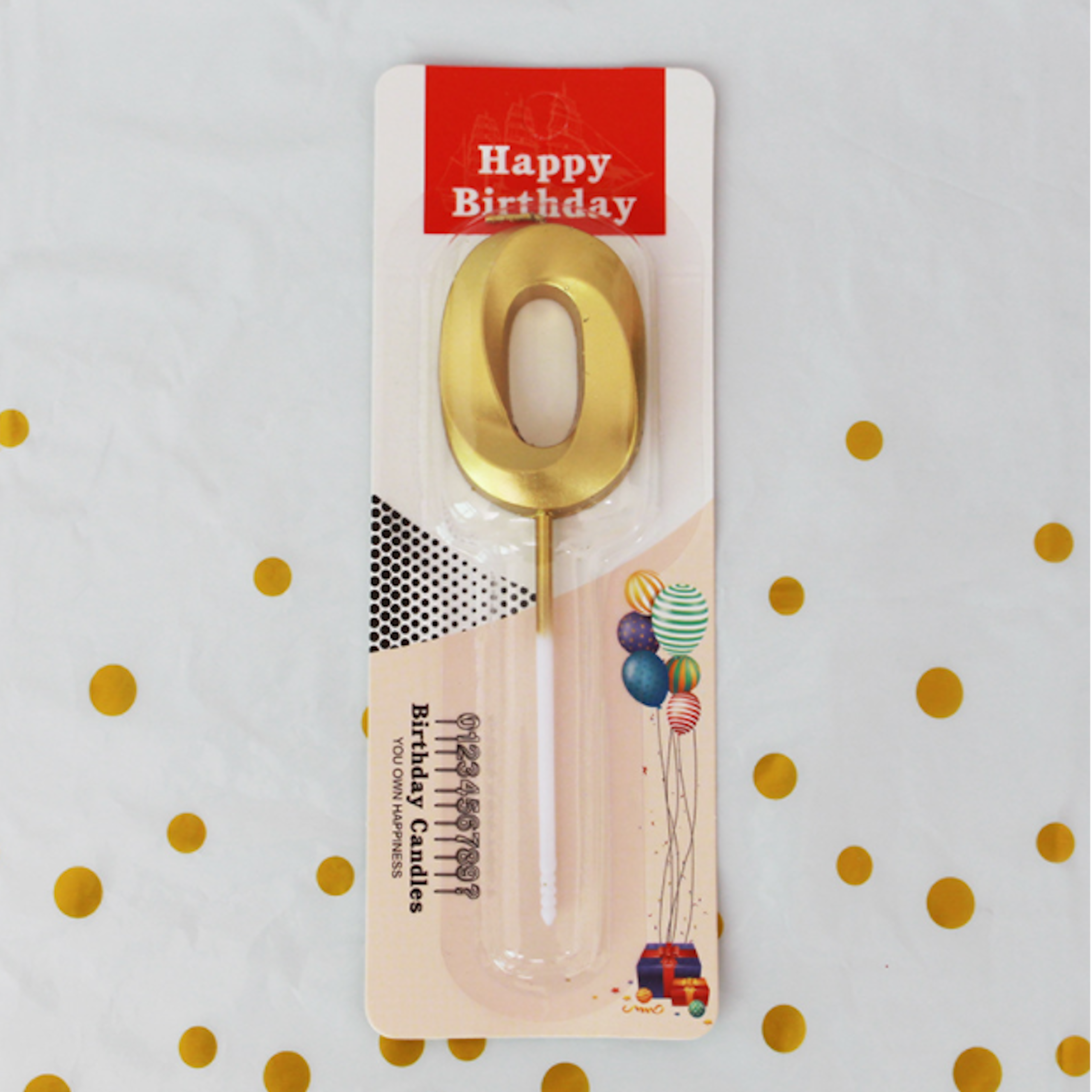 GOLDEN NUMBER CANDLE 0