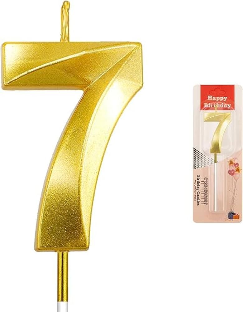 GOLDEN NUMBER CANDLE 7