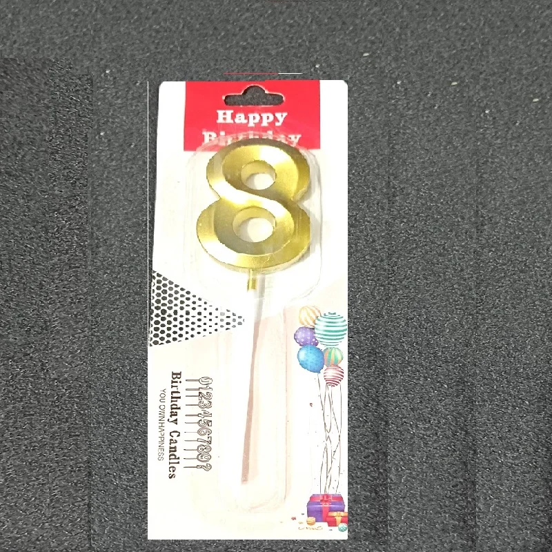 GOLDEN NUMBER CANDLE 8