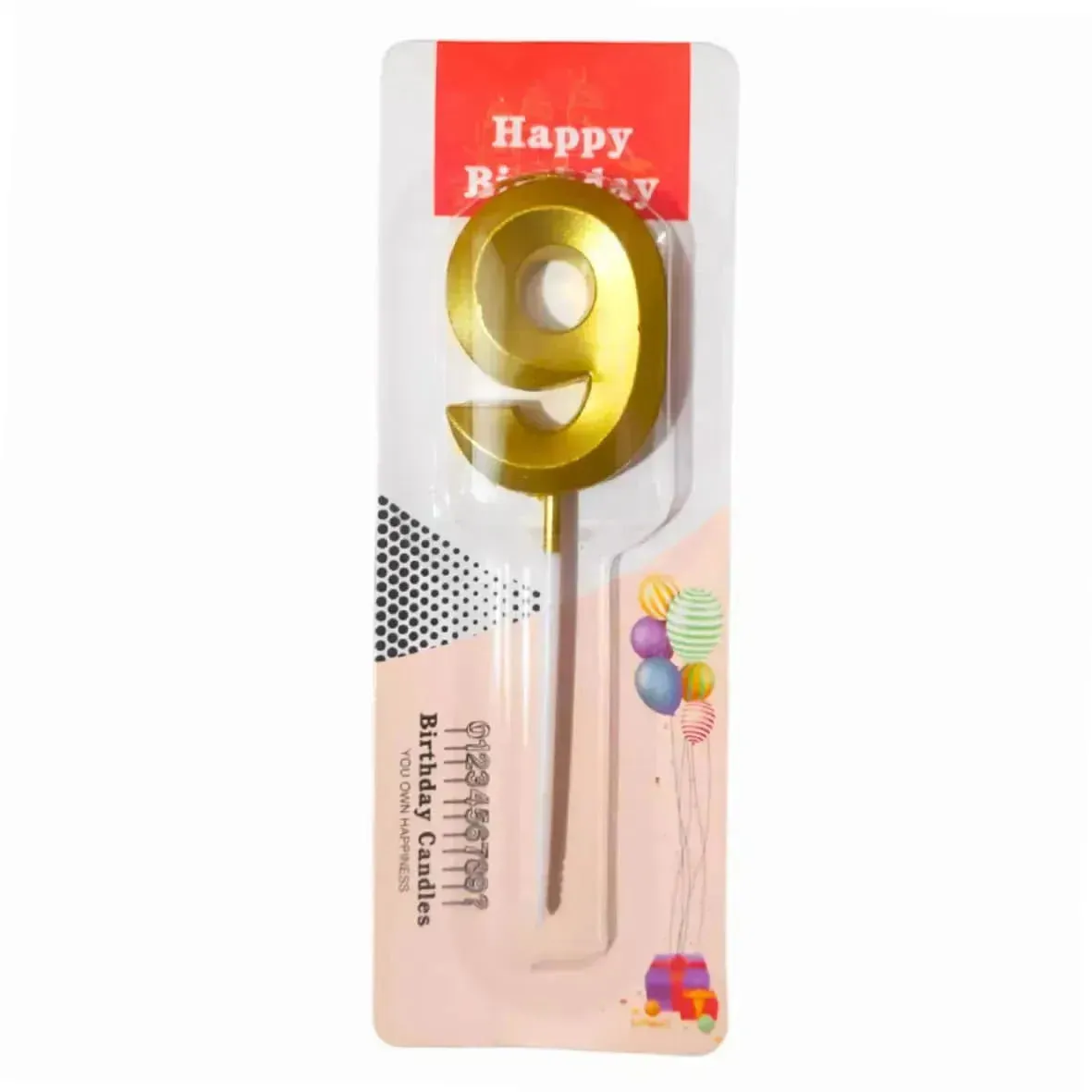 GOLDEN NUMBER CANDLE 9
