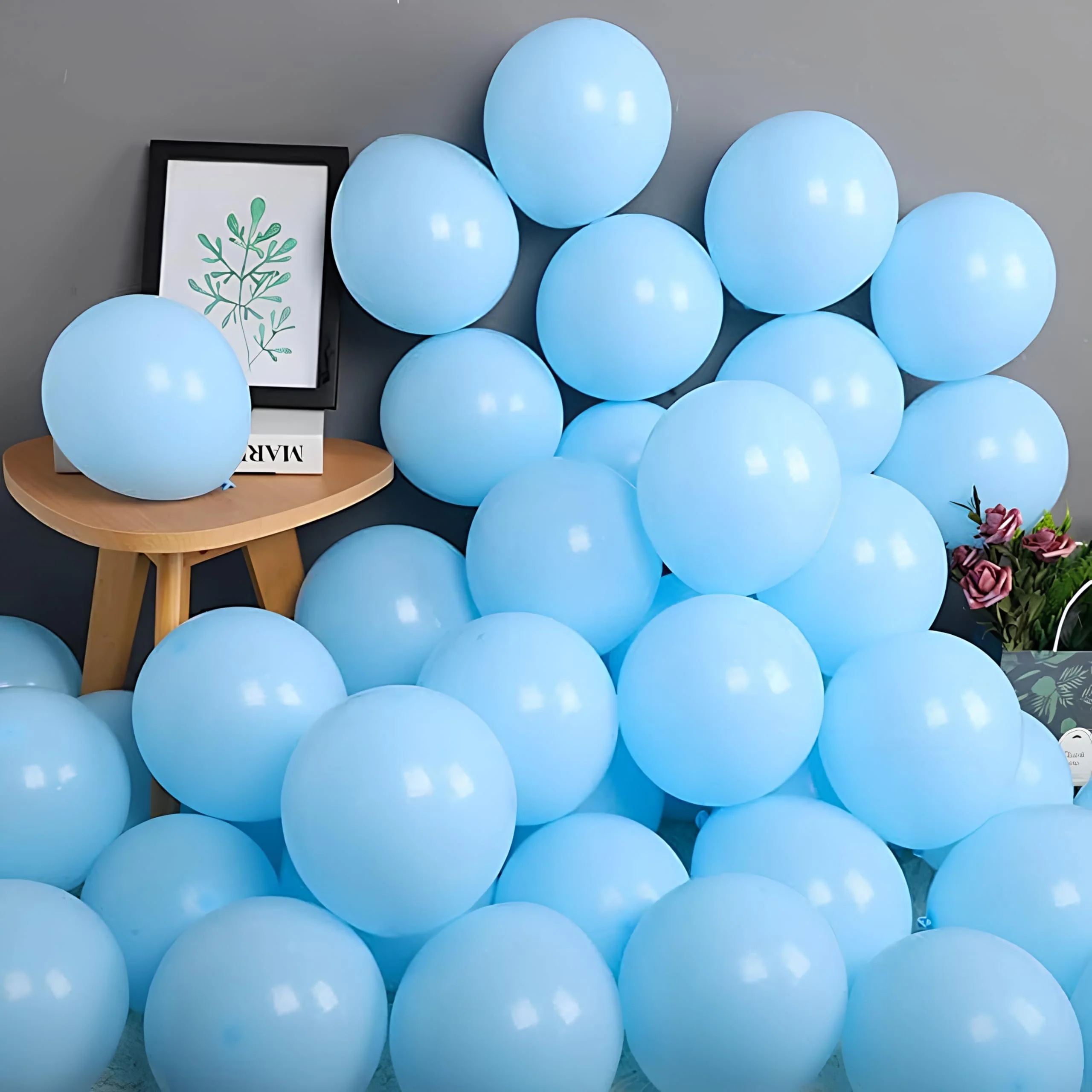 PASTEL BLUE BALLOONS (PACK OF 50)