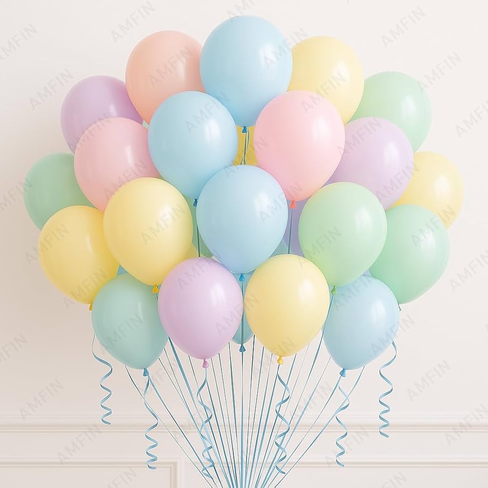 PASTEL BALLOONS MULTI (PACK OF 50)