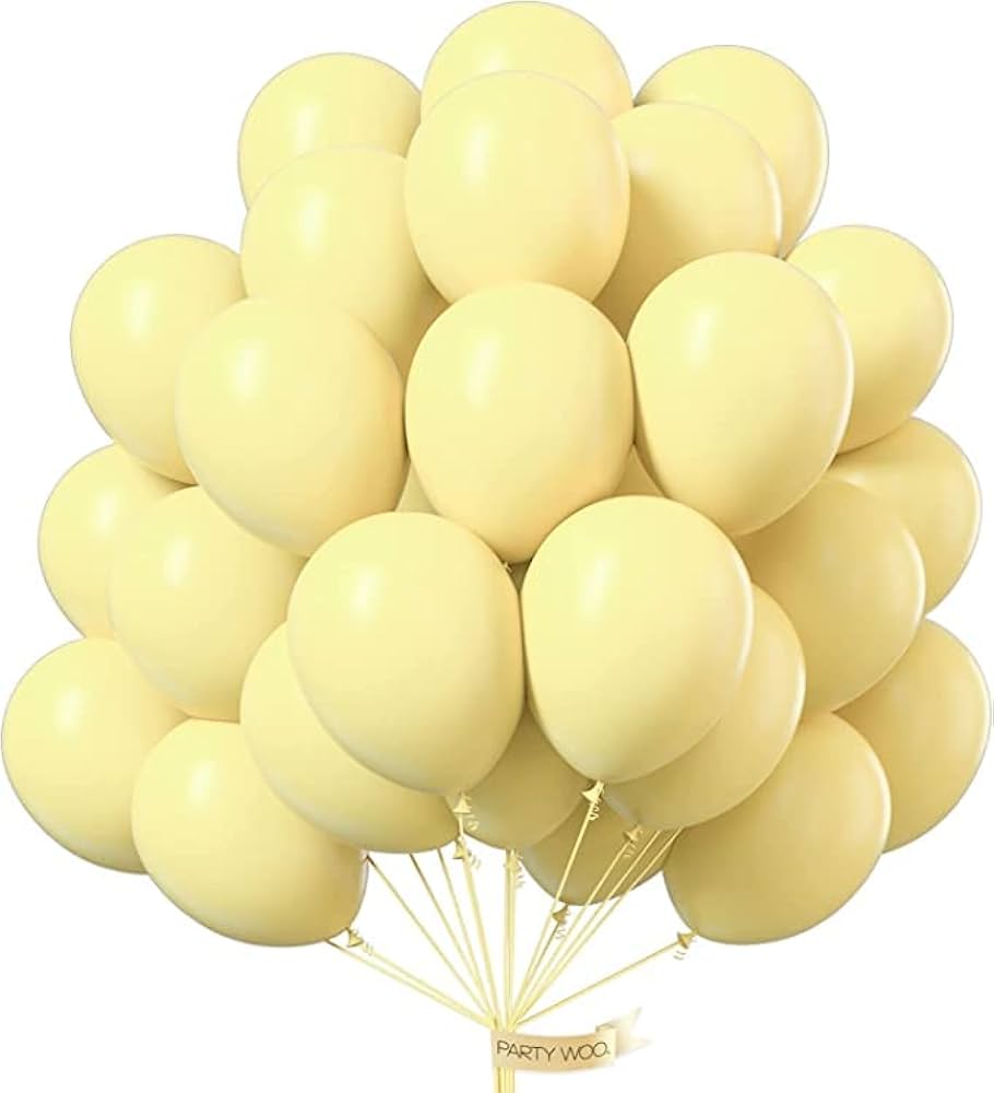 PASTEL YELLOW BALLOONS (PACK OF 50)