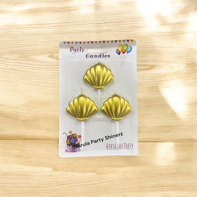 SHELL BIRTHDAY CANDLE (GOLDEN)