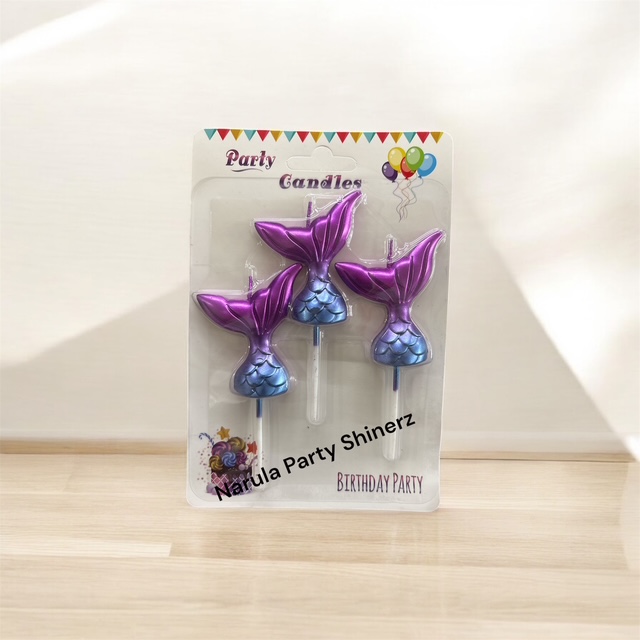 MERMAID THEME BIRTHDAY CANDLE (PURPLE)