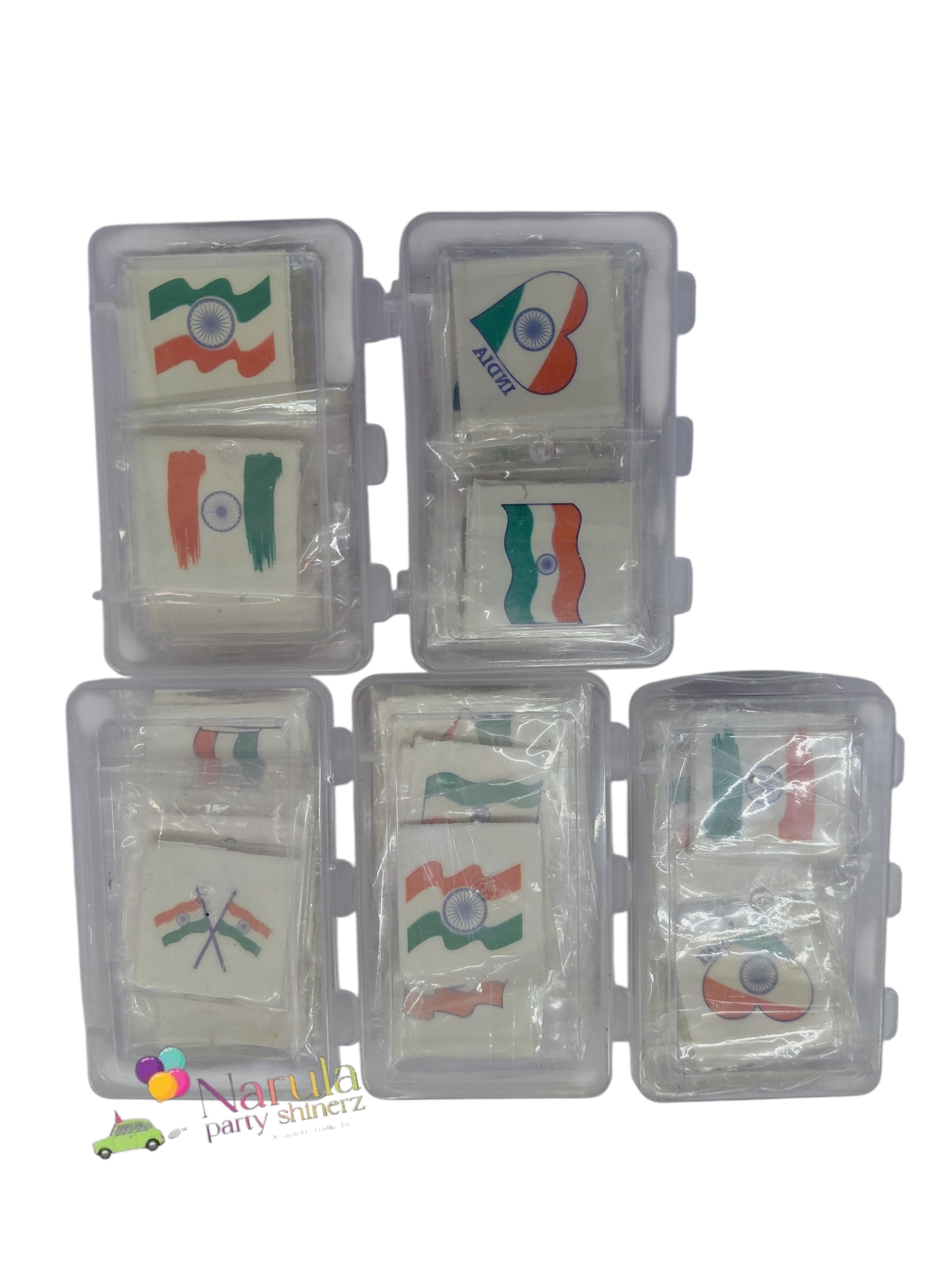TRI COLOUR FACE STICKER (10PCS )