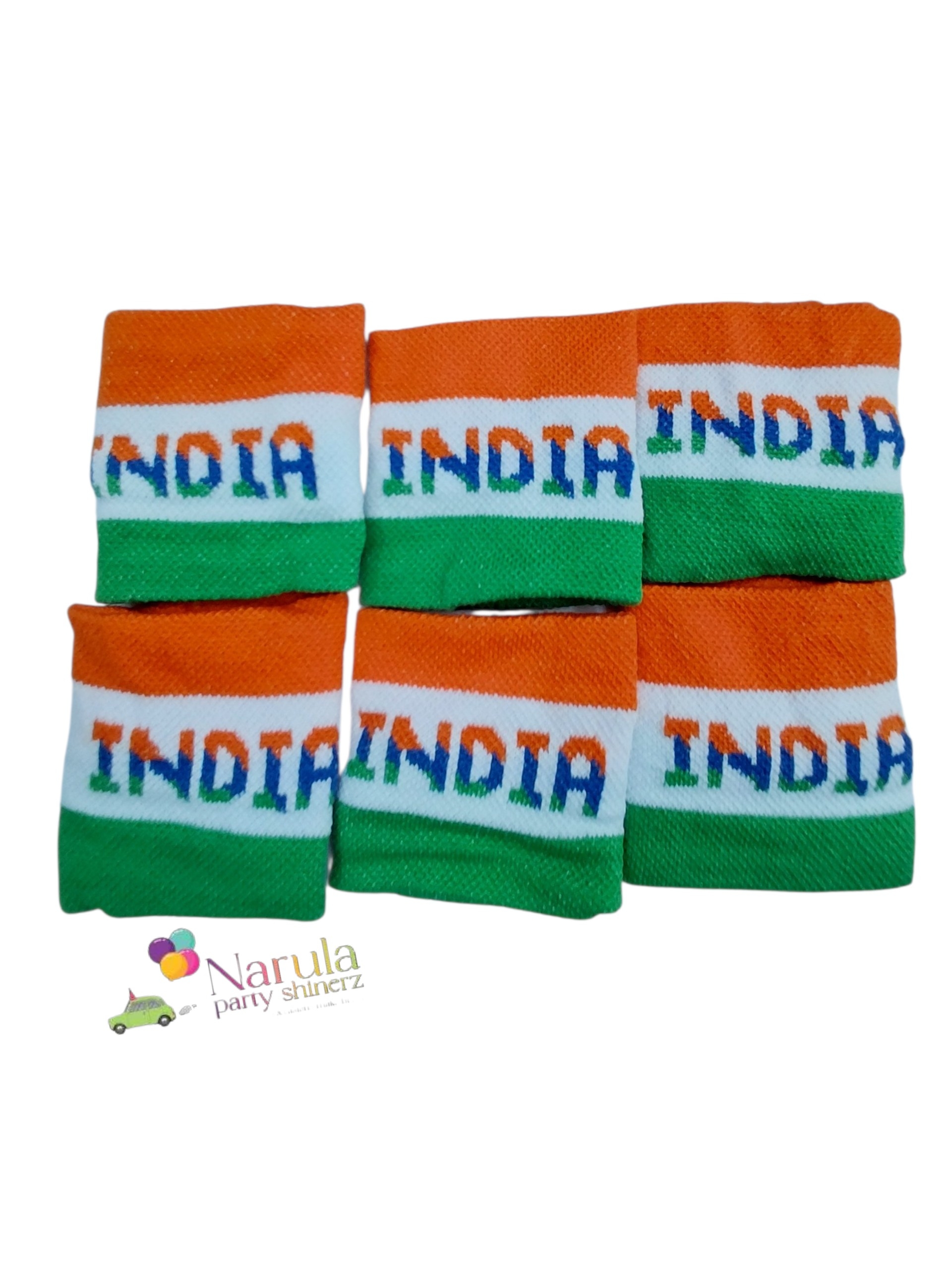 TRI COLOUR WRIST BAND (12PCS)T