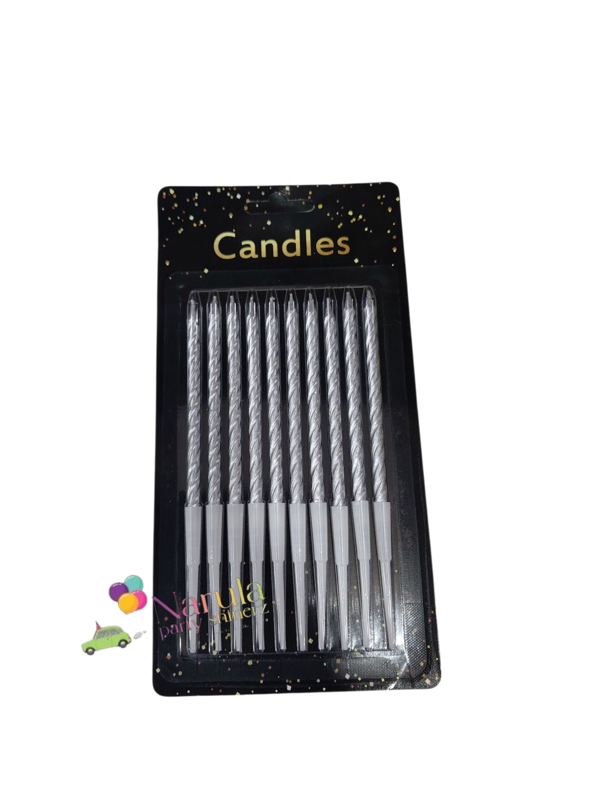 10 PCS CANDLE SILVER